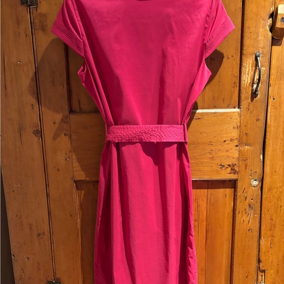 HUGO BOSS Fuschia Midi Dress with Belt - Picture 5 of 8